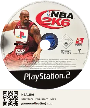 NBA 2K6 PlayStation 2, PAL disc