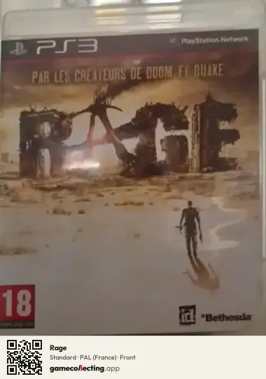 Rage PlayStation 3, France box front
