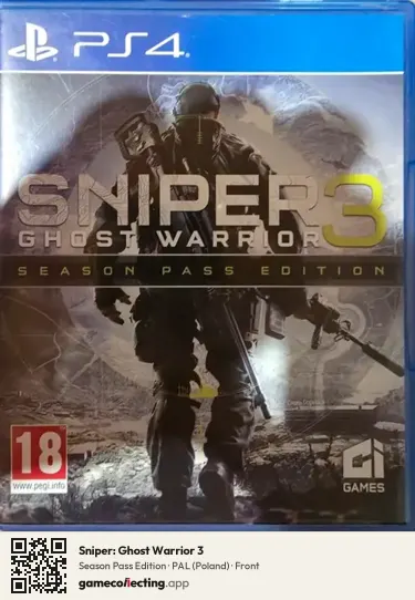 Sniper: Ghost Warrior 3 PlayStation 4, Poland box front