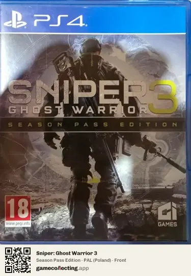 Sniper: Ghost Warrior 3 PlayStation 4, Poland box front