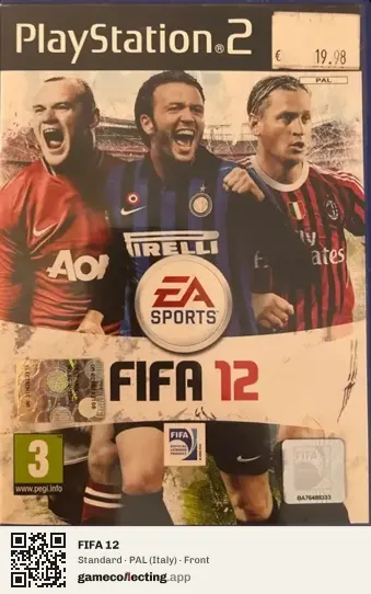 FIFA 12 PlayStation 2, Italy box front
