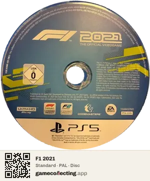 F1 2021 PlayStation 5, PAL disc