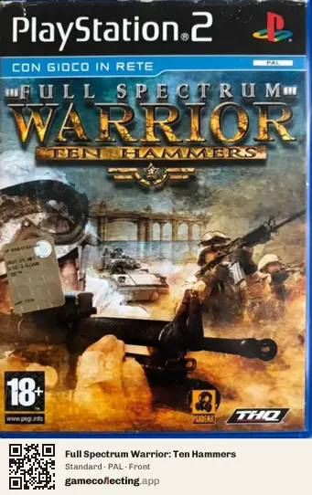 Full Spectrum Warrior: Ten Hammers PlayStation 2, PAL box front