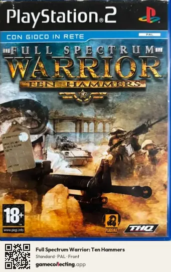 Full Spectrum Warrior: Ten Hammers PlayStation 2, PAL box front