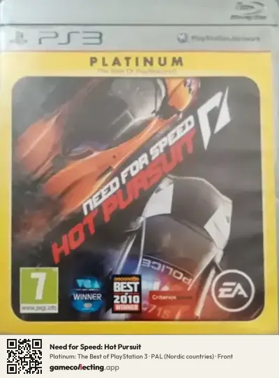 Need for Speed: Hot Pursuit PlayStation 3, Nordic countries box front