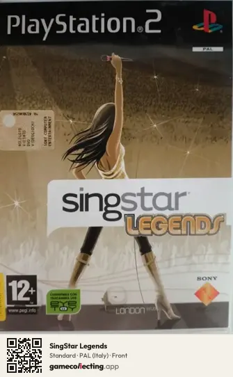 SingStar Legends PlayStation 2, Italy box front
