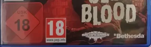 Wolfenstein: The New Order / Wolfenstein: The Old Blood, the USK square on its front