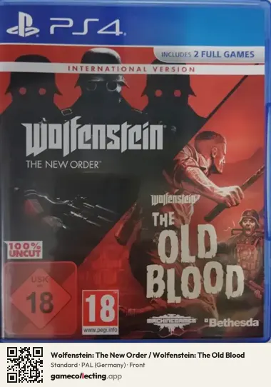Wolfenstein: The New Order / Wolfenstein: The Old Blood PlayStation 4, Germany box front