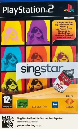 SingStar La Edad de Oro del Pop Español PlayStation 2, PAL box front