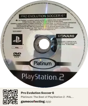 Pro Evolution Soccer 6 PlayStation 2, PAL disc