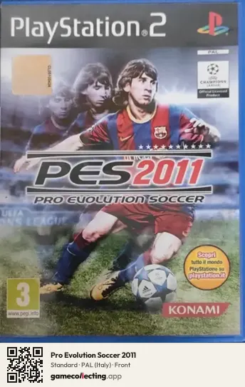 Pro Evolution Soccer 2011 PlayStation 2, Italy box front