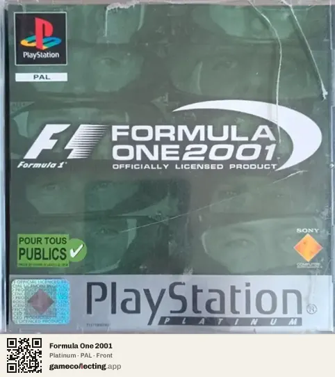 Formula One 2001 PlayStation, PAL box front