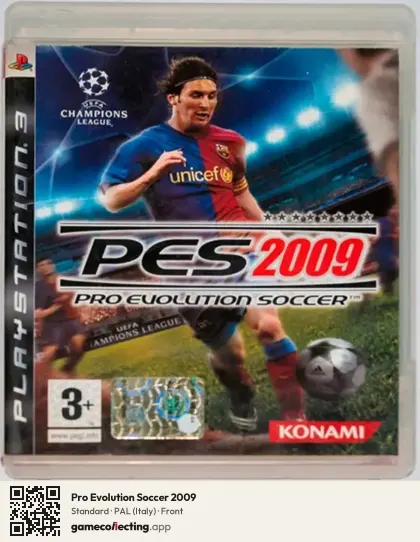 Pro Evolution Soccer 2009 PlayStation 3, Italy box front