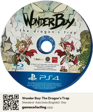 Wonder Boy: The Dragon's Trap PlayStation 4, Asia disc