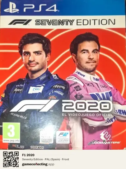 F1 2020 PlayStation 4, Spain box front