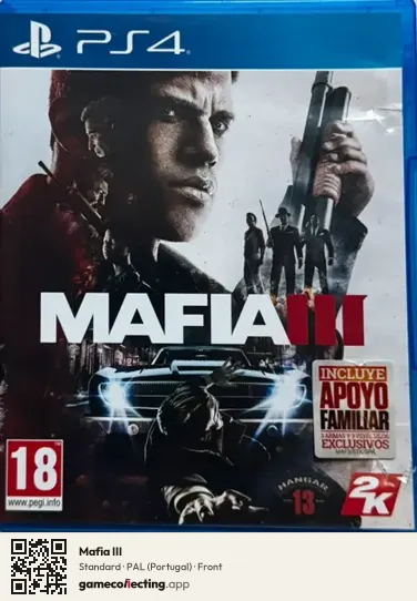 Mafia III PlayStation 4, Portugal box front