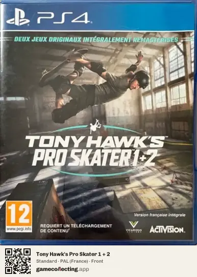Tony Hawk's Pro Skater 1 + 2 PlayStation 4, France box front