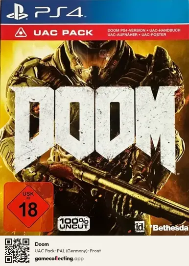 Doom PlayStation 4, Germany box front