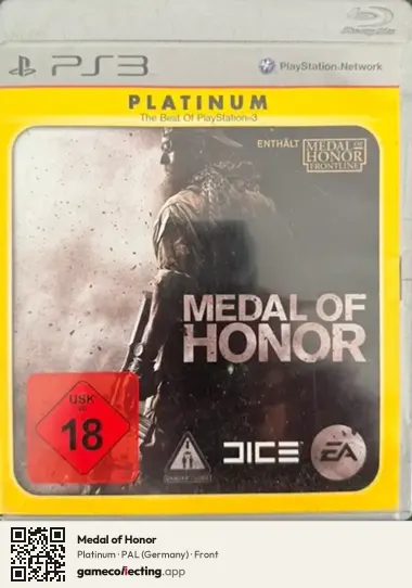 Medal of Honor PlayStation 3, Germany box front