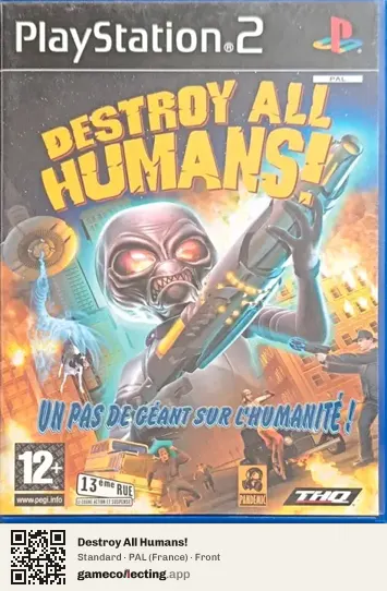 Destroy All Humans! PlayStation 2, France box front