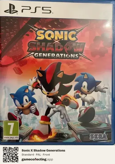 Sonic X Shadow Generations PlayStation 5, PAL box front