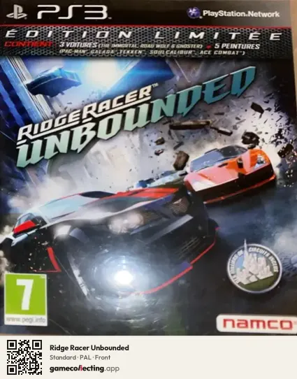 Ridge Racer Unbounded PlayStation 3, PAL box front