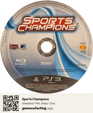 Sports Champions PlayStation 3, PAL disc