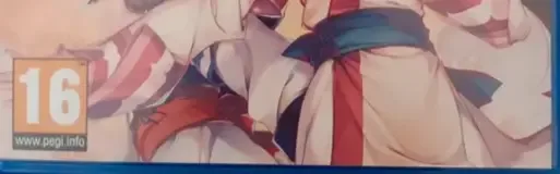 Utawarerumono: Prelude to the Fallen, the PEGI square on its front