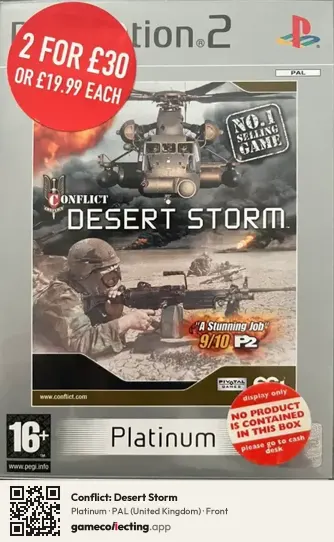 Conflict: Desert Storm PlayStation 2, United Kingdom box front
