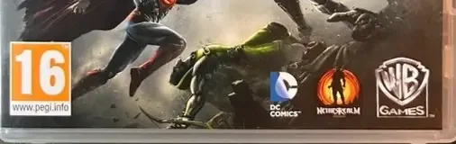 Injustice: Gods Among Us, the PEGI square on its front