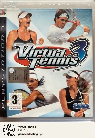 Virtua Tennis 3 PlayStation 3, PAL box front