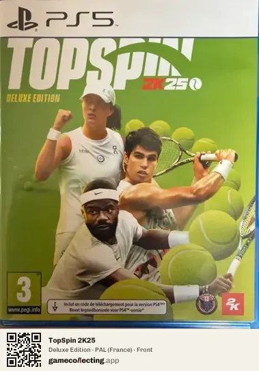 TopSpin 2K25 PlayStation 5, France box front