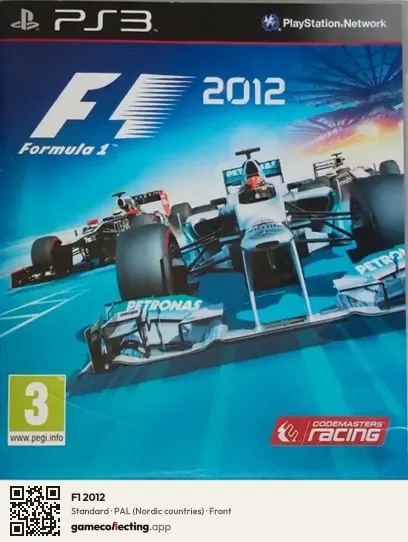 F1 2012 PlayStation 3, Nordic countries box front