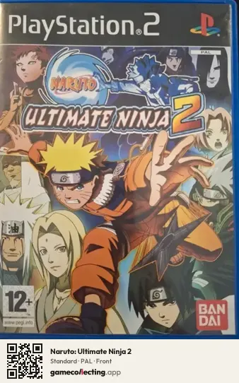 Naruto: Ultimate Ninja 2 PlayStation 2, PAL box front
