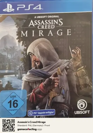 Assassin's Creed Mirage PlayStation 4, Germany box front