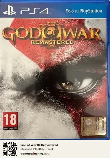 God of War III: Remastered PlayStation 4, Italy box front