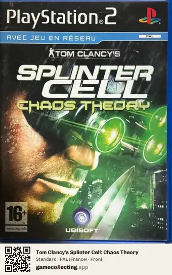 Tom Clancy's Splinter Cell: Chaos Theory PlayStation 2, France box front