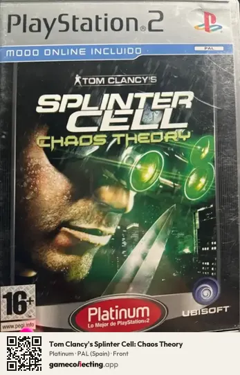 Tom Clancy's Splinter Cell: Chaos Theory PlayStation 2, Spain box front