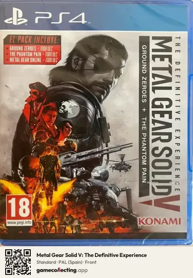 Metal Gear Solid V: The Definitive Experience PlayStation 4, Spain box front