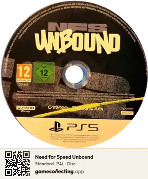 Need for Speed Unbound PlayStation 5, PAL disc
