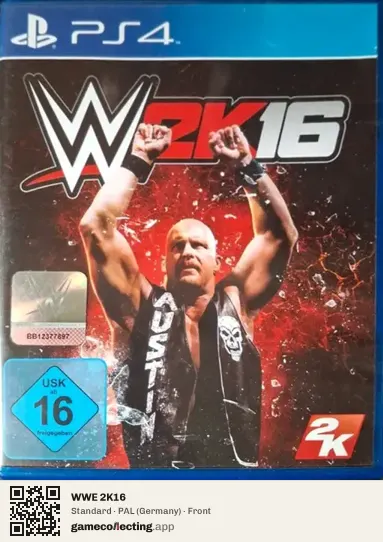 WWE 2K16 PlayStation 4, Germany box front