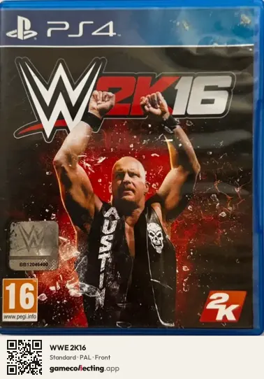 WWE 2K16 PlayStation 4, PAL box front