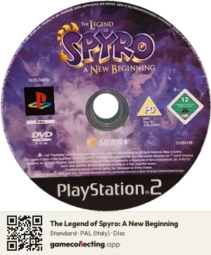 The Legend of Spyro: A New Beginning PlayStation 2, PAL disc