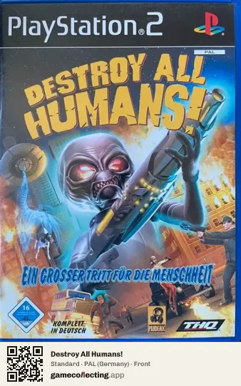 Destroy All Humans! PlayStation 2, Germany box front