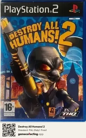 Destroy All Humans! 2 PlayStation 2, Italy box front