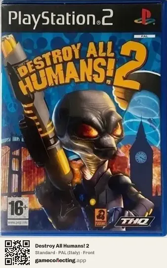 Destroy All Humans! 2 PlayStation 2, Italy box front