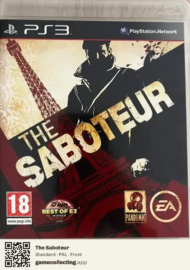 The Saboteur PlayStation 3, PAL box front