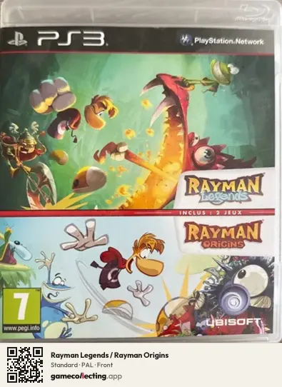 Rayman Legends / Rayman Origins PlayStation 3, PAL box front