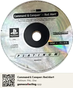 Command & Conquer: Red Alert PlayStation, PAL disc