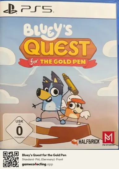 Bluey's Quest for the Gold Pen PlayStation 5, Germany box front